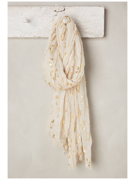 Anthropologie Accessories - Anthro “Golden Puffin Scarf”